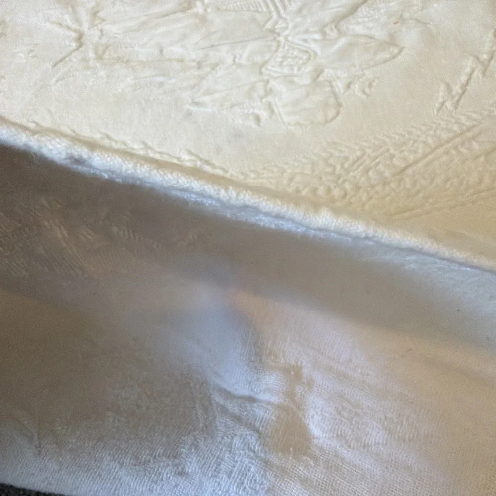 Ralph Lauren Textured 100% Cotton White Coverlet Geometric Diamond Pattern Full